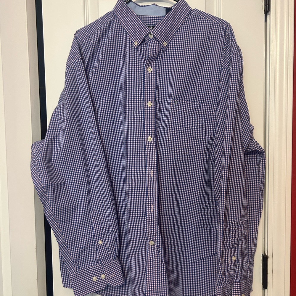 Izod Purple Casual Button Down Shirt